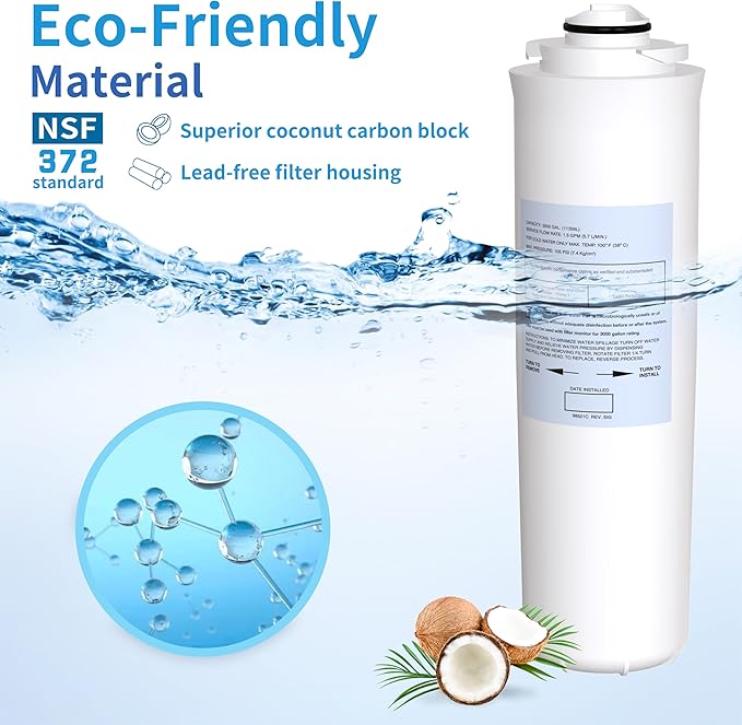 Filter Replacement for Elkay 51300C EWF3000 (No Chip - 1 Pack)