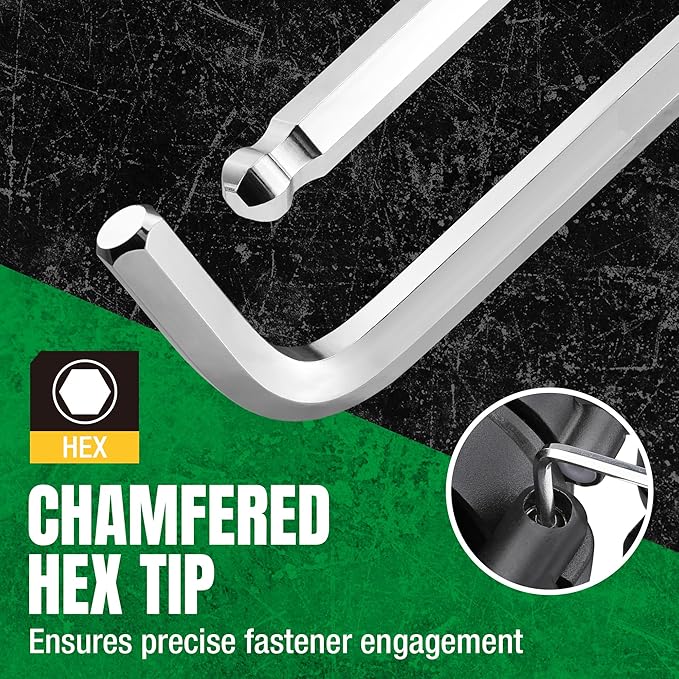 SK 9-Piece Allen Wrench Set, Hex Key Set, SAE Ball End Hex L-Key, S2 Steel