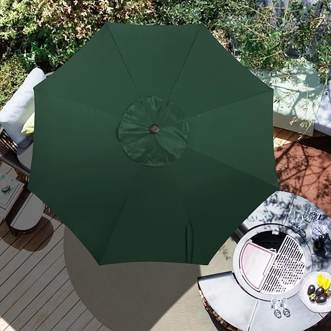 Blissun 9ft Patio Umbrella Replacement Canopy, Market Umbrella Top, Outdoor Table Umbrella Canopy for 8 Ribs, Canopy Only