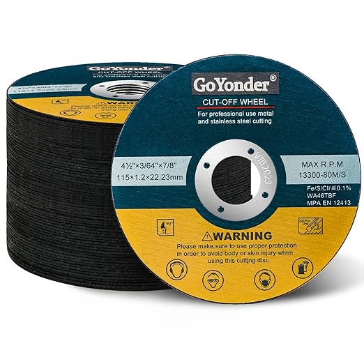GoYonder 25 Pack 4 1/2 cutting Wheels for Metal,Stainless Steel,4.5" x 0.045 x 7/8 Ultra Thin Cut-Off Wheel for Angle Grinders-blue