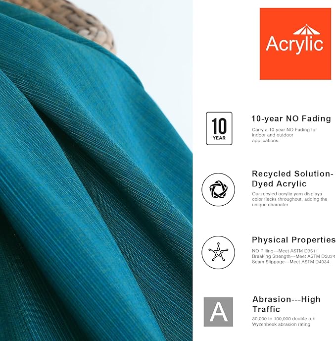 MASTERCANOPY 10-Year-Non-Fading 9FT Patio Umbrella Replacement Canopy-Grey Canopy Only