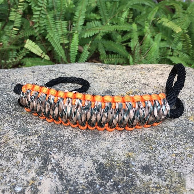 Handmade Paracord Handle for Yeti/Rtic/Ozark Trail Rambler 20 Oz Tumbler. Orange/Forest Green