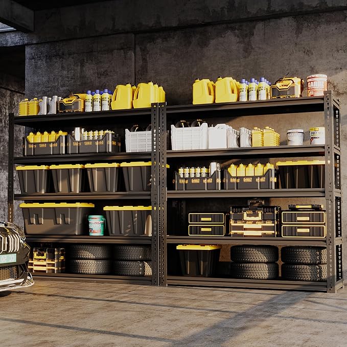 Garage Shelving, 48" Wide 5-Tier 3000lbs, Boltless Assembly, Adjustable Large Garage Storage Shelves, 48" W x 24" D x 72" H Heavy Duty Storage Rack