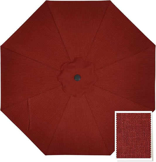 MASTERCANOPY 5-Year-Non-Fading Olefin 9FT Patio Umbrella Replacement Canopy-Burgundy Canopy Only