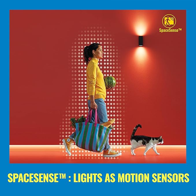 WiZ Color ST19 Color Filament LED Smart Bulb - Pack of 1-300 Lumen - E26 Indoor - Connects to Your Existing Wi-Fi - Control with Voice or App + Activate with Motion - Matter Compatible