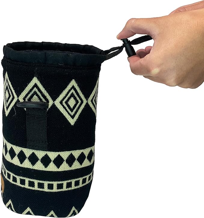 Water Bottle Holder w/Strap | Bottle Sleeve Carrier for Walking, Backpacking | Hydro and Iron Flask Sling Bag | Bottle Protector for Beer Water Coffee | Camping Accessories (64 oz, Obsidian Black)