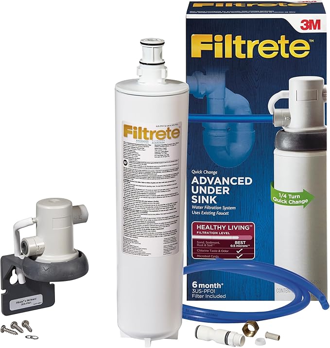Filtrete Advanced Under Sink Quick Change Water Filtration System 3US-PS01