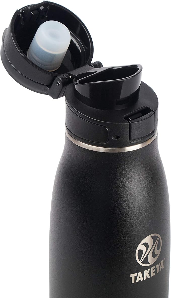 Takeya 17 oz Traveler Stainless Steel Insulated Travel Coffee Mug with Locking Leak Proof Lid, Premium Quality, BPA Free, Onyx