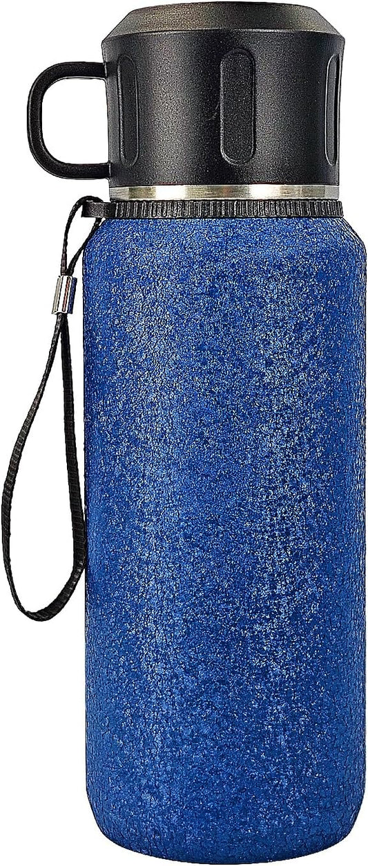 Insulated Stainless Steel Water Bottle, 27oz/800ml Sports Water bottles with Double Walled and Vacuum Insulated Metal for Travel, School, and Gym (Blue)
