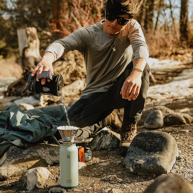 BOTTLE BOTTLE 32oz Insulated Water Bottle Stainless Steel Sport Water Bottle with Straw Dual-use Lid Design for Gym with Pill Box (green)