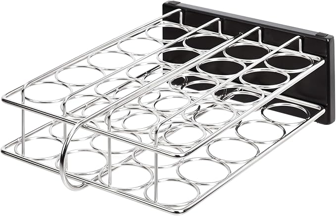 Amazon Basics 20 Jars Spice Organizer Rack, Silver