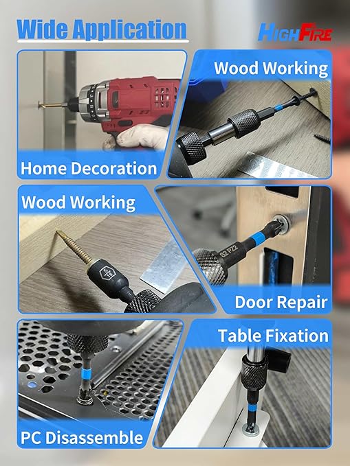 HIGHFIRE 48PCS Impact Screwdriver Bit and Drill Bit Set for Wood Metal Drilling & Screw Driving, Full Combo Kit Assorted in Index Carrying Case