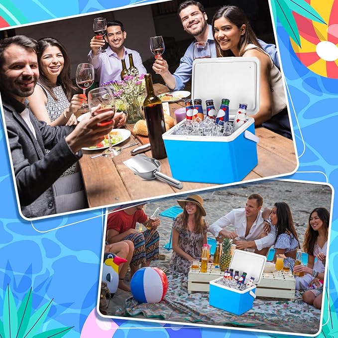 Nuogo 5 L/5.3QT Insulated Ice Bucket with Lid and Scoop Ice Container for Party Double Walled Wine Bucket Chiller Storage Bin for Ice Beer Champagne Beverage Tub for Kitchen Bar Outdoor Picnic Camping