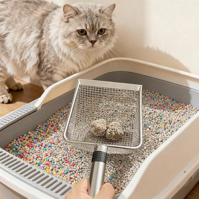 6-Pack Gardening Tool Set: Soil Sifter (3.8&5mm Mesh), Garden Trowel, Soil Scoops & Repotting Mat - Stainless Steel Sifter Shovel for Sand, Dirt, Compost, Rock, Beach, Shells, Shark Tooth & Cat Litter