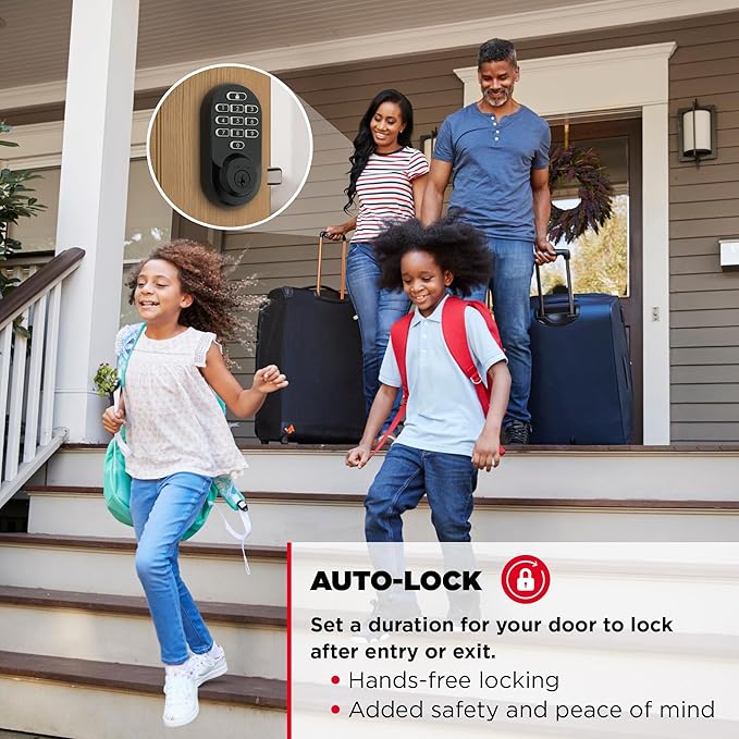 Kwikset Halo Wi-Fi Smart Lock, Keyless Entry Door Deadbolt, Geofence Auto-Unlock, Grade AAA Certified, No Hub Easy Install, Matte Black Lifetime Finish Warranty, Backlit Keypad