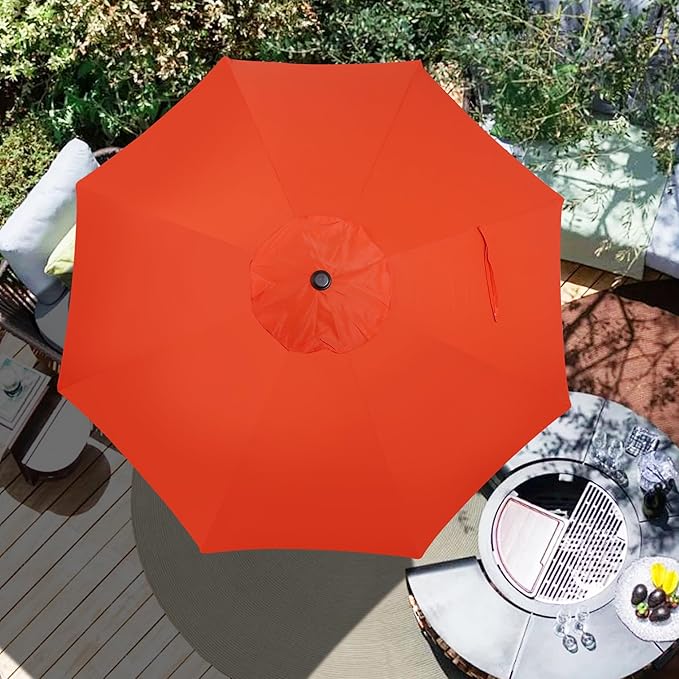 Blissun 9ft Patio Umbrella Replacement Canopy, Market Umbrella Top, Outdoor Table Umbrella Canopy for 8 Ribs, Canopy Only