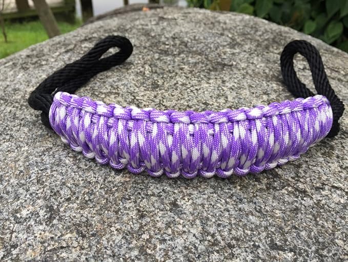 Handmade Paracord Handle for Yeti/Rtic/Ozark Trail Rambler 30 Oz Tumbler. Purple/White