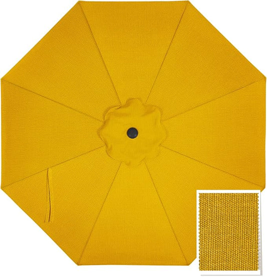 MASTERCANOPY 5-Year-Non-Fading Olefin 9FT Patio Umbrella Replacement Canopy-Yellow Canopy Only