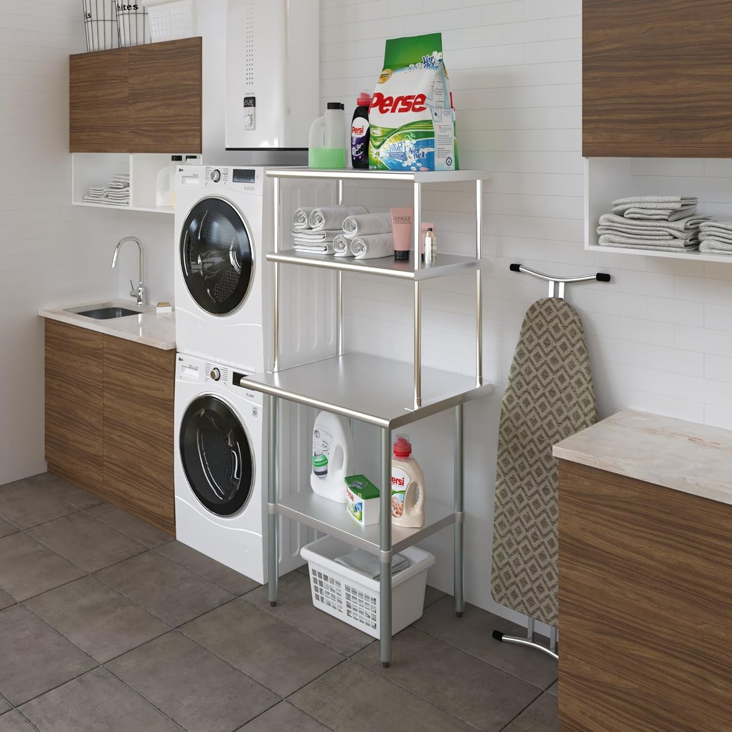 AmGood Double OverShelf Stainless Steel NSF - Many (30" Long x 18" Deep)