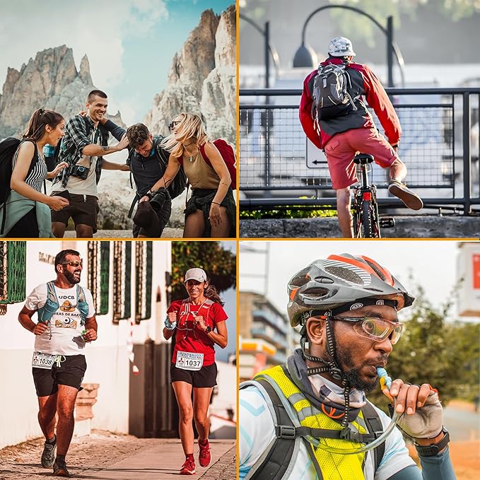 J.CARP Hydration Bladder 2 Liter Leak Proof Water Reservoir, Water Pouch Hydration Pack Replacement for Cycling, Hiking, Camping, Hunting, Running Green