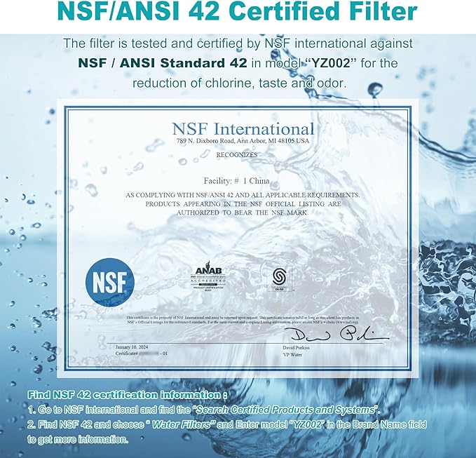 Water Filter Replacement for Berkey, NSF42 Standard Activated Carbon Water Filters, Compatible with Berkey B-B-9-2 Black Purification Elements and Gravity Water Filtration System, 6 Pack