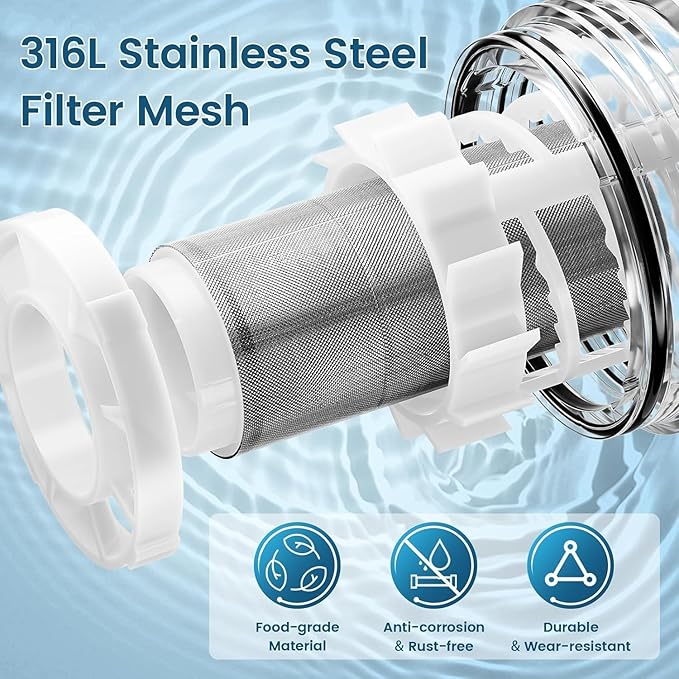 Replacement Filter for Q700 Spin Down Sediment Filter, Automatic Flushing System, Whole House Water Filter for Well Water, Sediment Backwash Filter, 90 Micron Flushable Prefilter Filtration