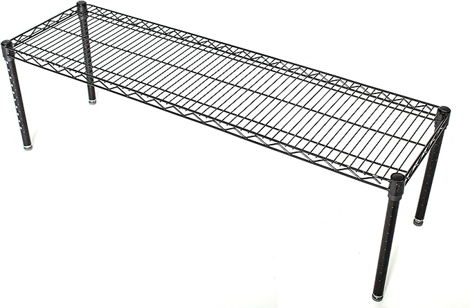 Omega Products Corporation 24" Deep x 60" Wide x 14" High Black Stationary Dunnage Rack