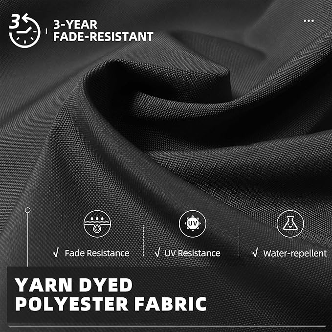 PURPLE LEAF 10' X 13' Patio Umbrella Outdoor Cantilever Rectangle Umbrella Aluminum Offset Umbrella with 360-degree Rotation for Garden Deck Pool Patio Black