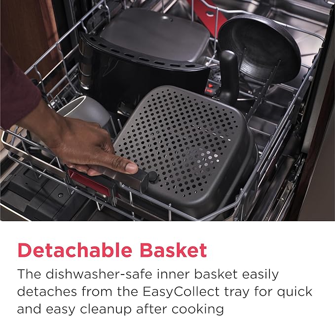 Frigidaire 3-in-1 Air Fryer, Large 5.3 QT Capacity, Digital Display, 3 Cooking Modes, 5 Recipe Presets, Automatic Shake Reminder, PFAS-Free Cooking Surfaces, Black