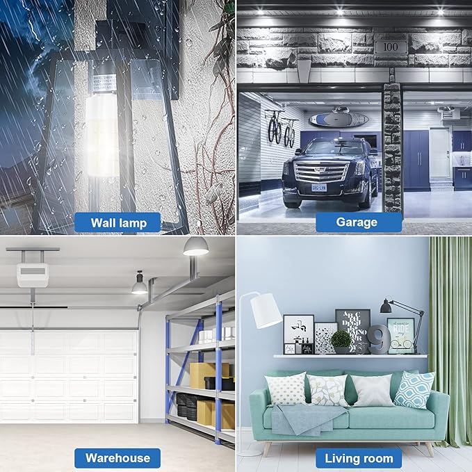 2 Pack Led Light Bulb Equivalent 250w Led bulbs 3750 Lumen 5000K Cool Daylight White 30W Waterproof Led Corn Light bulb E26/E27 Medium Base light bulb for Outdoor Indoor Garage Workshop Backyard