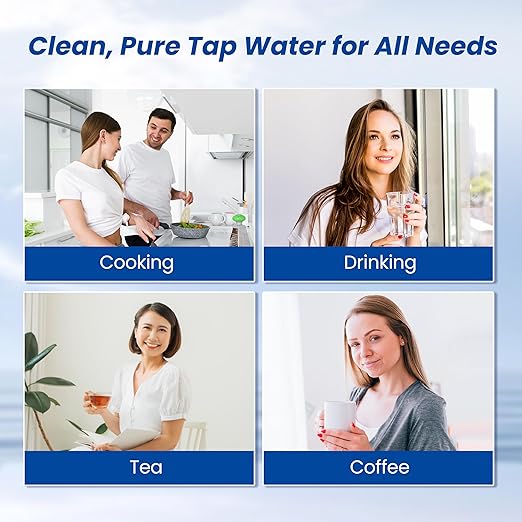 Waterspecialist Replacement for Aquasana® AQ-5300+R Under Sink Water Filter, 800 Gallons Filter Life, Fit AQ-5300+.55, AQ-5300+.56, and AQ-5300+.62, 3 Filters