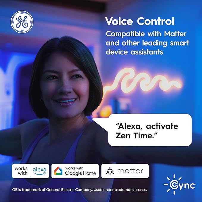 GE Cync Smart LED Light Bulbs, Color Changing Decorative Light Bulbs, Indoor WiFi Lights, Matter Compatible, Compatible with Alexa and Google Home, Medium Base (3 Pack)