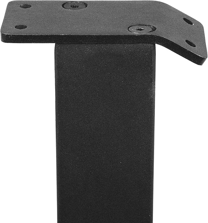 Stainless Steel Square Fence Post for Deck Cable Railing System, Flat Top Down to Stair Post 36"x2"x2" Pre-Drilled, Matte Black