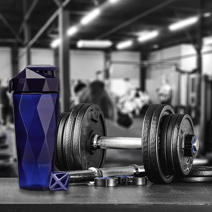 Classic 28oz Blender Shaker Bottle | Protein Shaker Bottle with Diamond Agitator | Shaker Cup with Carrying Handle and Dishwasher Safe | Navy - 28-Ounces