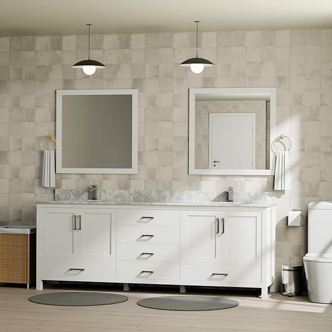 Big Sur 80 in. W X 22 in. D White Double Bath Vanity Cabinet Without Countertop
