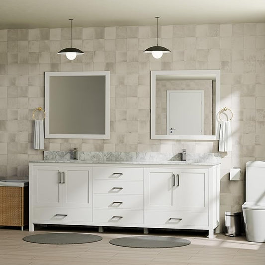 Big Sur 80 in. W X 22 in. D White Double Bath Vanity Cabinet Without Countertop