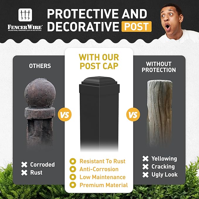 Fencer Wire 76FT Heavy Duty Pinnacle Fence Barrier Kit, Anti-Rust Metal Steel Fence with 6FT Height X 8FT Width Panels, Gate, Posts, Connectors, 2” Diameter Outdoor Fencing for Yard, Pool, Patio