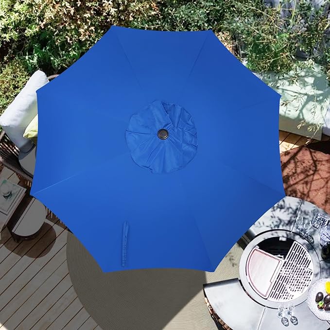 Blissun 9ft Patio Umbrella Replacement Canopy, Market Umbrella Top, Outdoor Table Umbrella Canopy for 8 Ribs, Canopy Only