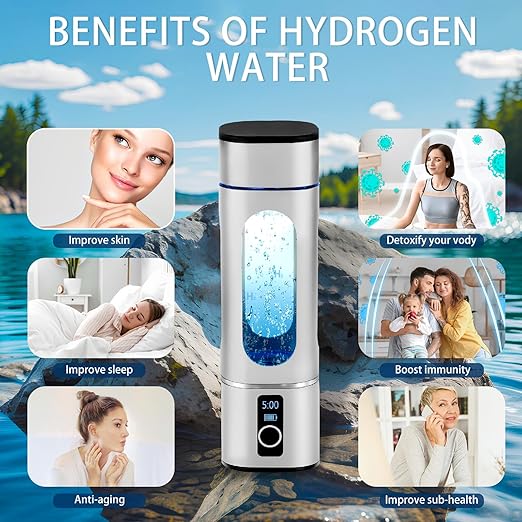 Hydrogen Water Bottles-Upgrade Hydrogen Water Bottle Generator | Ion Bottles Hydrogen Water Ionizer-3500PPB Hydrogen Generator Water Bottle with Advanced Water Ionizer Technology (LED Upgrade)