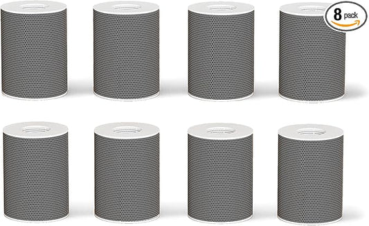 Frizzlife FF1080 Faucet Extender 8pcs Replacement Cartridge, 8pcs Carbon Fiber