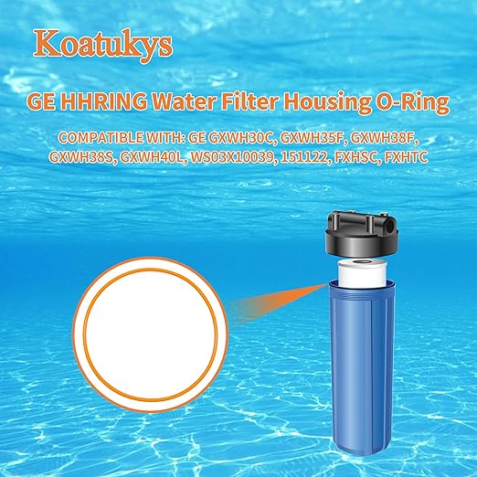GE HHRING WS03X10054 O-Ring Compatible with Whole Home Filtration Models FXHSC FXHTC GXWH30C GXWH35F GXWH38F GXWH38S GXWH40L (6/Pack)