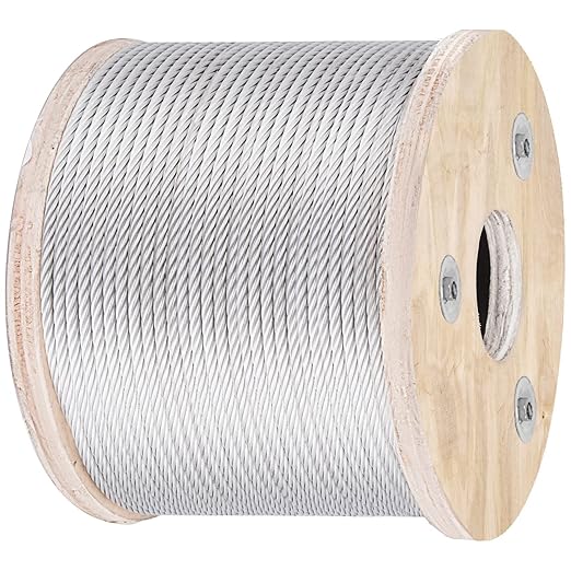 VEVOR 3/16 T304 Stainless Steel Cable 250FT, 3700 LBS Breaking Strength Cable Railing System Wire Rope Aircraft Deck Railing Kit Fence Wire