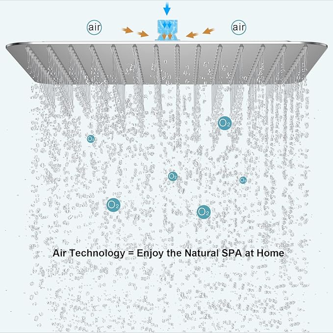 SR SUN RISE 12 Inches All Metal Bathtub Faucet Set Shower System with Tub Spout Rainfall Shower Head and Handheld Combo Modern Shower Fixtures Include Valve and Trim Kit, Polished Chrome