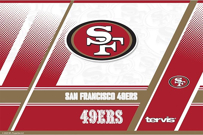 Tervis Triple Walled NFL San Francisco 49ers Insulated Tumbler Cup Keeps Drinks Cold & Hot, 30oz - Stainless Steel, Edge