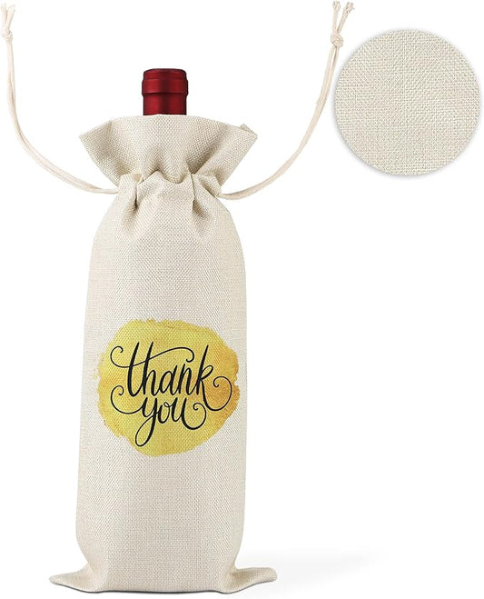 Grateful Wine Bag,Thank You Friend for the Gift,Party Thank You Favor,Family Holiday Gifts,Thank You Gifts for Colleagues,Employee,Family,Women,Social Workers,Bosses,1 Drawstring Gift Wine Bag,Q29