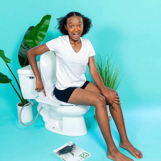 BidetMate 1000 Series Electric Bidet with Dryer, Heated Smart Toilet Seat with Heated Water, & Side Control Panel - Adjustable and Self-Cleaning Smart Home Device - Elongated