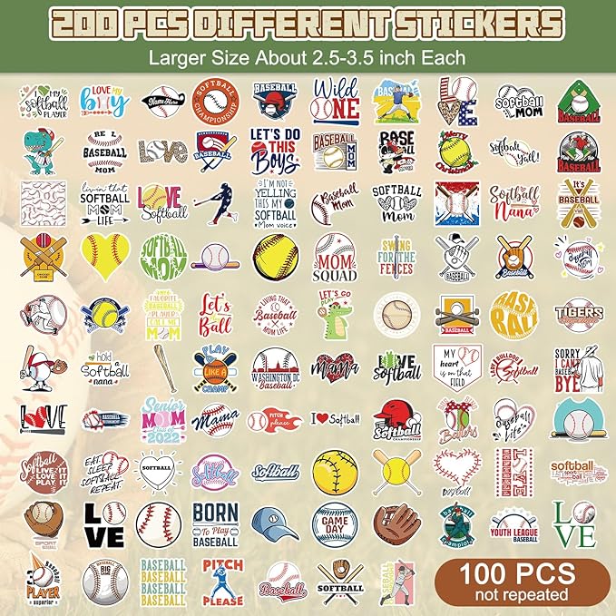 PerKoop 20 Pcs 32 oz Baseball Ice Cream Buckets with Lids and Handles Clear Cocktail Rum Buckets for Drinks with 200 Stickers Plastic Transparent Tub Reusable Food Storage Containers for Parties