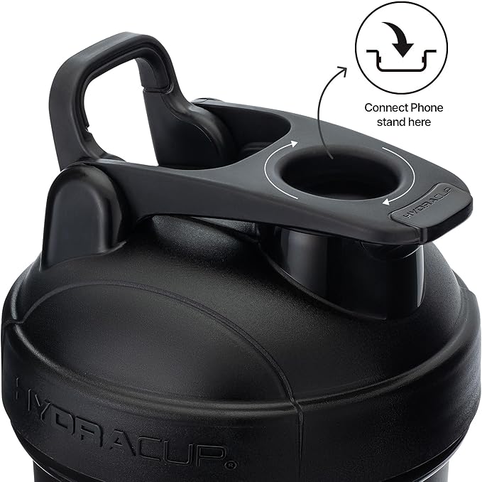 Hydra Cup ProFlow [2 Pack] 28 oz Shaker Bottles for Protein Shakes, Shaker Cups with Ball Blender Whisk, Shaker Bottle with Handle, Travel To Go, BPA Free (Red & Blue, 28oz)