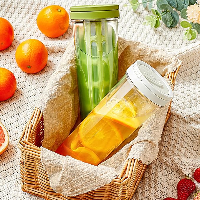 CINPIUK Coffee Infuser Water Bottle 33 oz Tea & Fruit Infuser Water Pitcher with Msh Filter Large Capacity Plastic Jug for Refreshing Iced Coffee, Tea, and Infused Beverages with Handle