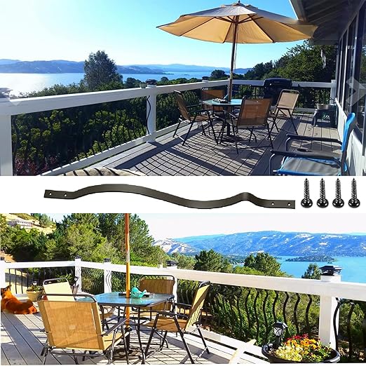 Deck Balusters 61 Pack Metal Deck Spindles, 32-1/4"x1" Staircase Baluster with Screws, Black Metal Deck Railing for Wood and Composite Deck, Stylish Baluster for Outdoor Stair Deck Porch